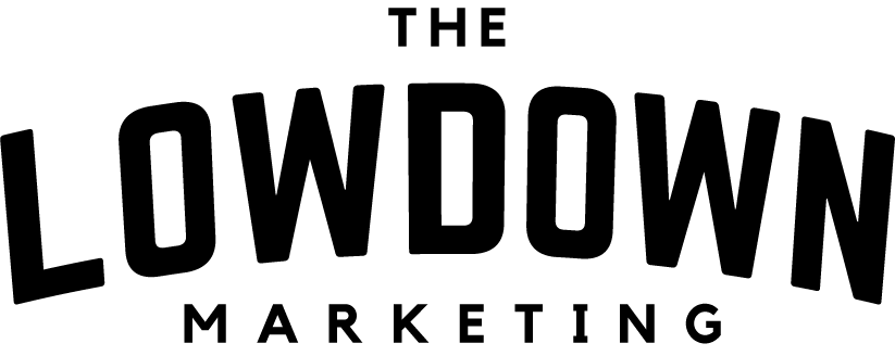 The Lowdown Marketing Logo in Black